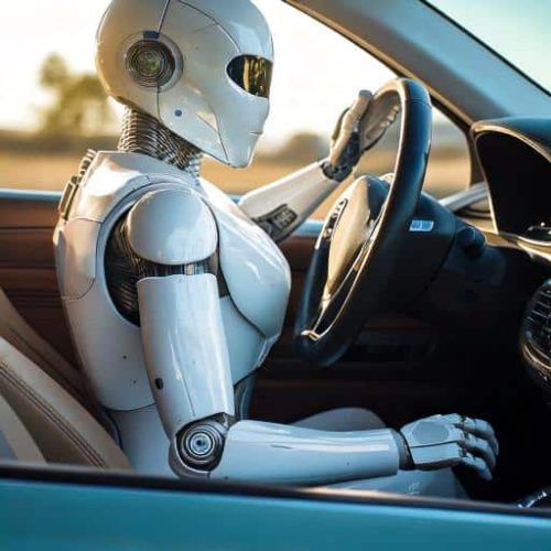 robot driving a car 91201